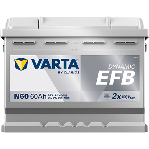 Varta Dynamic EFB N60 / 560 500 064 start-stop accu (12V, 60Ah, 640A)  AVA00201 - 3