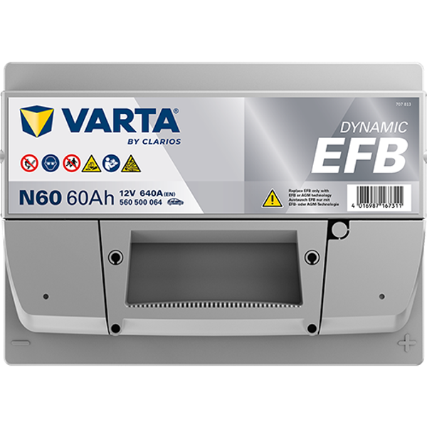 Varta Dynamic EFB N60 / 560 500 064 start-stop accu (12V, 60Ah, 640A)  AVA00201 - 4