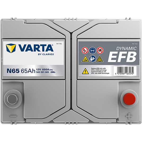 Varta Dynamic EFB N65 / 565 501 065 start-stop accu (12V, 65Ah, 650A) AVA00705 - 4