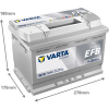 Varta Dynamic EFB N70 / 570 500 076 start-stop accu (12V, 70Ah, 760A)  AVA00192 - 2