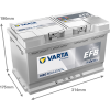 Varta Dynamic EFB N80 / 580 500 080 start-stop accu (12V, 80Ah, 800A)  AVA00200 - 2