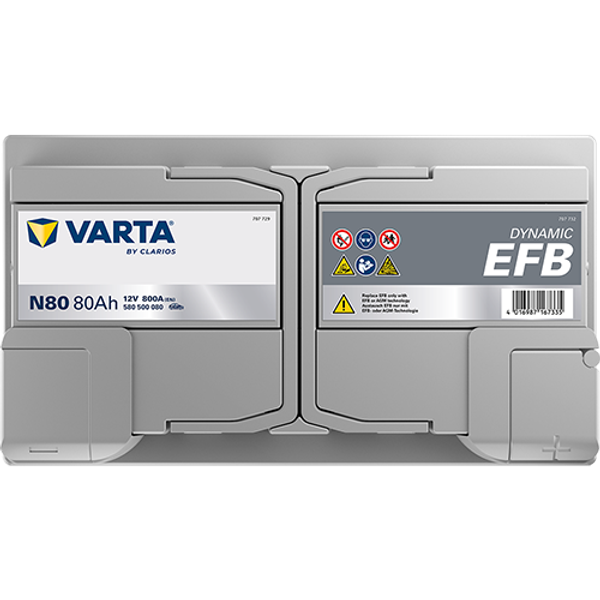 Varta Dynamic EFB N80 / 580 500 080 start-stop accu (12V, 80Ah, 800A)  AVA00200 - 4