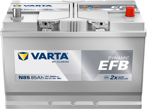 Varta Dynamic EFB N85 / 585 501 080 start-stop accu (12V, 85Ah, 800A) AVA00707 - 1