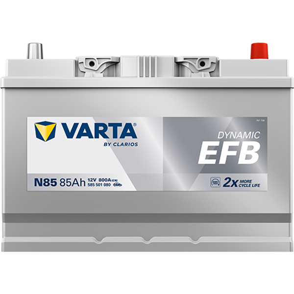 Varta Dynamic EFB N85 / 585 501 080 start-stop accu (12V, 85Ah, 800A) AVA00707 - 3