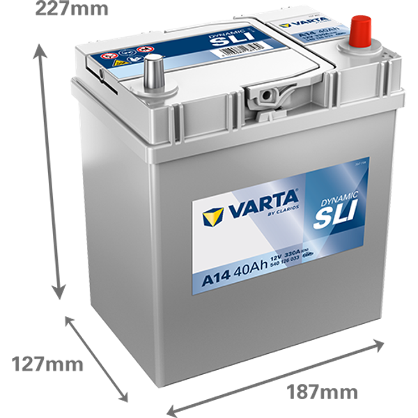 Varta Dynamic SLI A14 / 540 126 033 accu (12V, 40Ah, 330A)  AVA00263 - 2