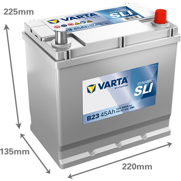 Varta Dynamic SLI B23 / 545 077 030 accu (12V, 45Ah, 300A)  AVA00281 - 2