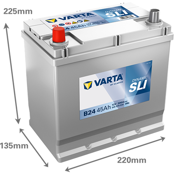 Varta Dynamic SLI B24 / 545 079 030 accu (12V, 45Ah, 300A)  AVA00283 - 2