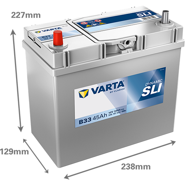 Varta Dynamic SLI B33 / 545 157 033 accu (12V, 45Ah, 330A) AVA00701 - 2