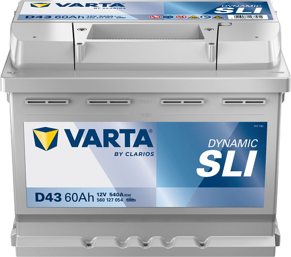 Varta Dynamic SLI D43 / 560 127 054 accu (12V, 60Ah, 540A)  AVA00272 - 1