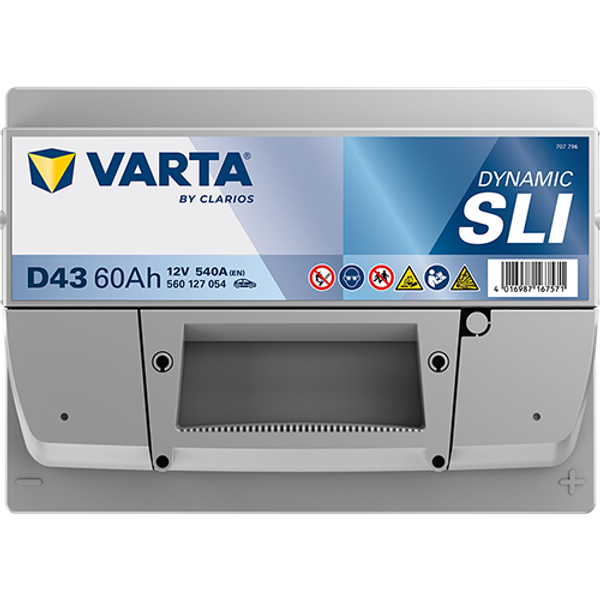 Varta Dynamic SLI D43 / 560 127 054 accu (12V, 60Ah, 540A)  AVA00272 - 4