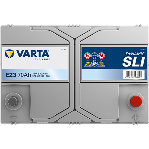 Varta Dynamic SLI E23 / 570 412 063 accu (12V, 70Ah, 630A)  AVA00270 - 4