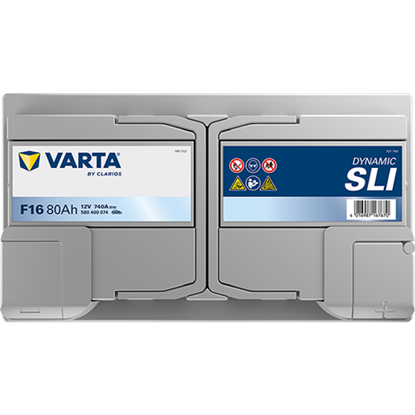 Varta Dynamic SLI F16 / 580 500 074 accu (12V, 80Ah, 740A)  AVA00279 - 4