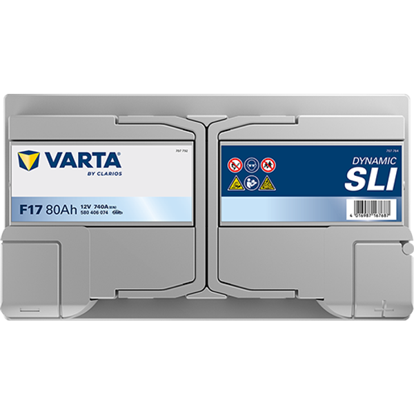 Varta Dynamic SLI F17 / 580 406 074 accu (12V, 80Ah, 740A)  AVA00271 - 4