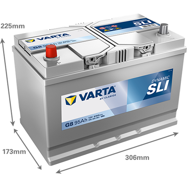 Varta Dynamic SLI G8 / 595 405 083 accu (12V, 95Ah, 830A)  AVA00277 - 2