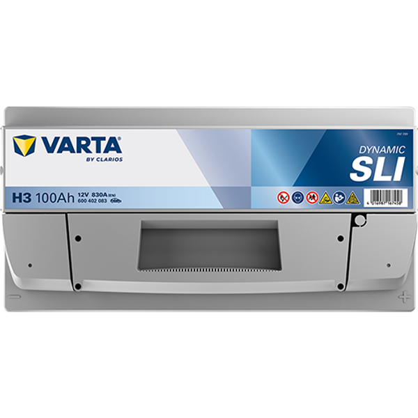Varta Dynamic SLI H3 / 600 402 083 (12V, 100Ah, 830A) AVA00594 - 4