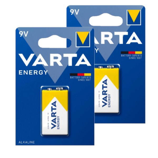 Varta Energy 9V / 6LR61 / E-Block Alkaline Batterij 2 stuks  AVA00461 - 1