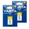 Varta Energy 9V / 6LR61 / E-Block Alkaline Batterij 2 stuks