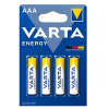 Varta Energy AAA / MN2400 / LR03 Alkaline Batterij (4 stuks, 1220 mAh)