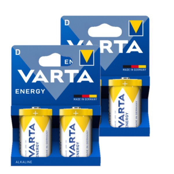 Varta Energy LR20 / D Alkaline Batterij 4 stuks AVA00478 - 1