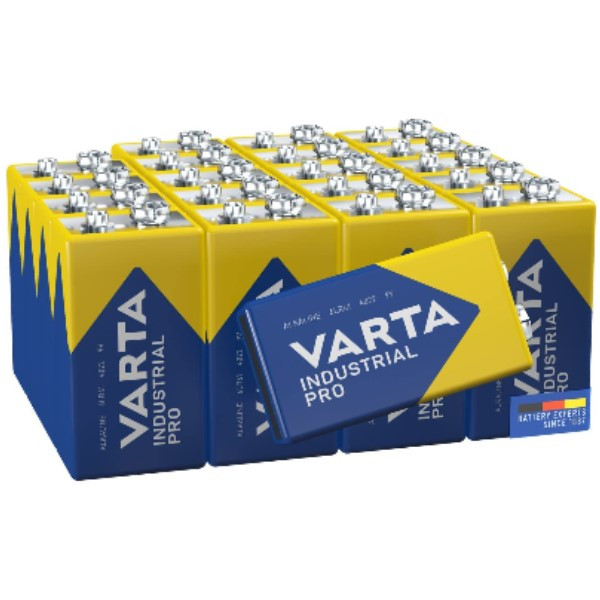 Varta Industrial Pro 9V / 6LR61 / E-Block Alkaline Batterij (100 stuks)  AVA00342 - 1