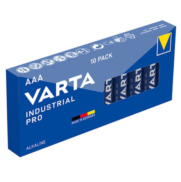 Varta Industrial Pro AAA / LR03 / MN2400 Alkaline Batterij (10 stuks)  AVA00134 - 1