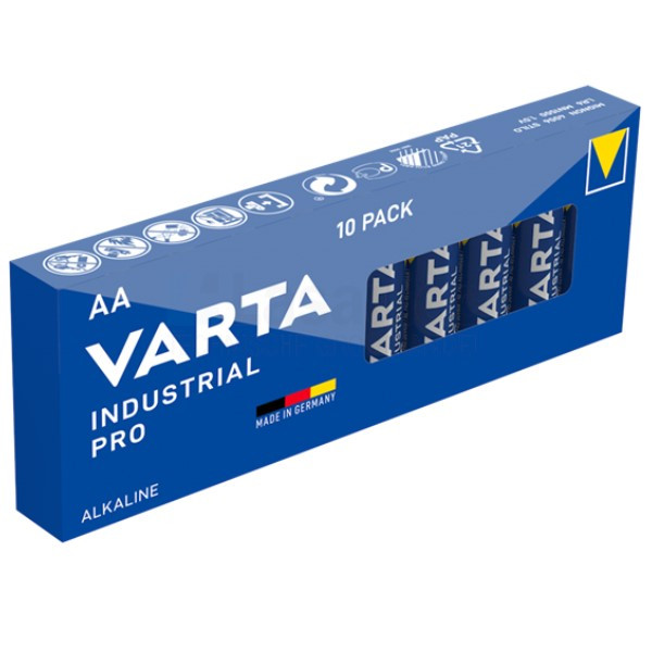 Varta Industrial Pro AA / LR06 / MN1500 Alkaline Batterij (10 stuks)  AVA00161 - 1