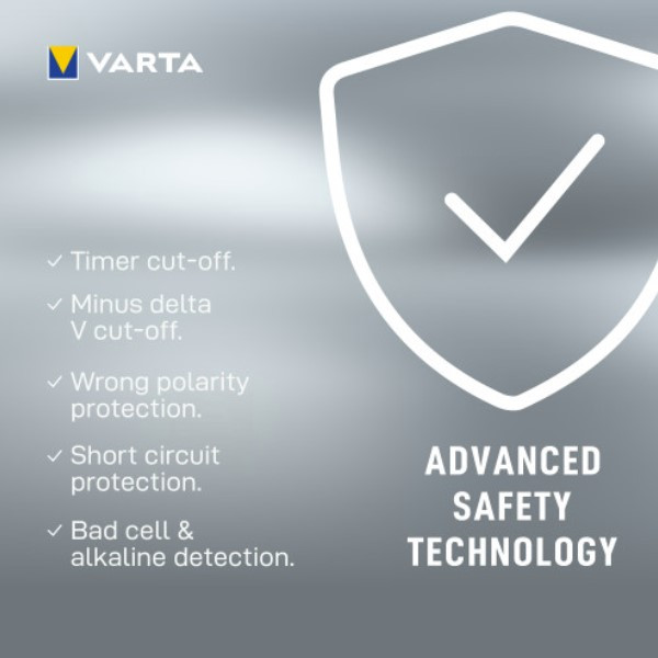 Varta LCD-Multilader+ inclusief AA en AAA oplaadbare Ni-Mh batterijen (8 stuks, 1000 mAh, 2100 mAh)  AVA00668 - 4