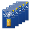 Varta Longlife 9V / 6LR61 / E-Block Alkaline Batterij 5 stuks