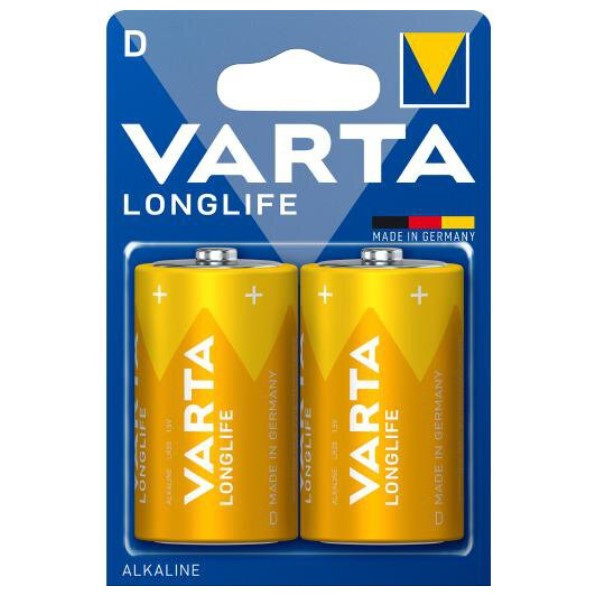 Varta Longlife LR20 / D Alkaline Batterij 2 stuks  AVA00176 - 