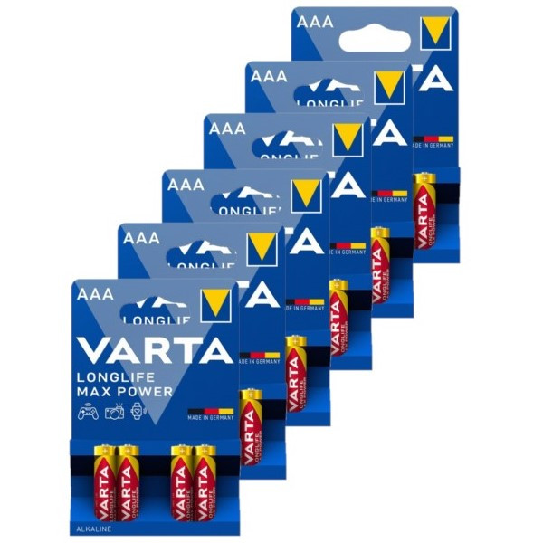 Varta Longlife Max Power AAA / MN2400 / LR03 Alkaline Batterij 24 stuks  AVA00472 - 1