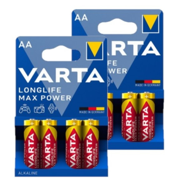 Varta Longlife Max Power AA / MN1500 / LR06 Alkaline Batterij 8 stuks  AVA00477 - 1