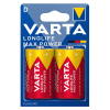 Varta Longlife Max Power LR20 / D Alkaline Batterij 2 stuks  AVA00480 - 1