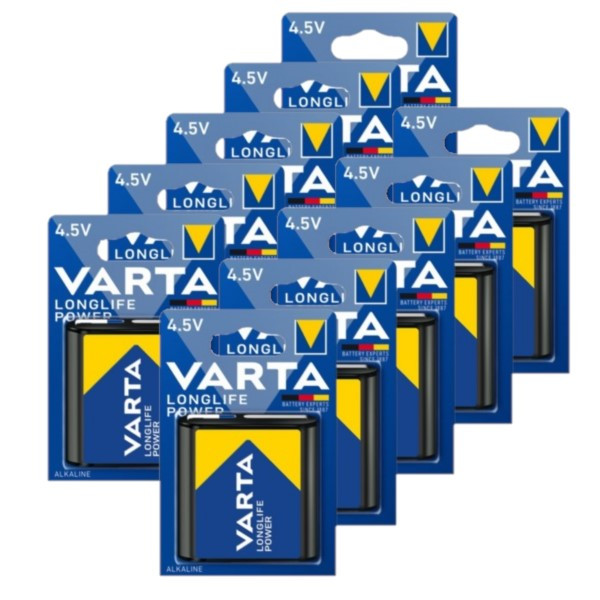 Varta Longlife Power 3LR12 / MN1203 / 4.5 Volt Alkaline Batterij 10 stuks  AVA00421 - 1