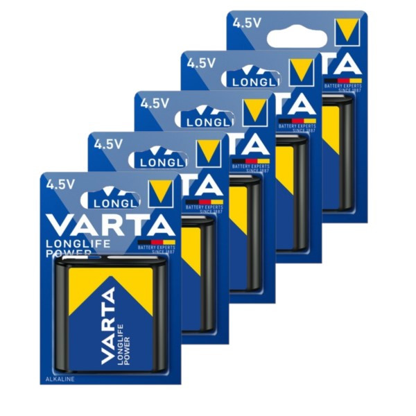Varta Longlife Power 3LR12 / MN1203 / 4.5 Volt Alkaline Batterij 5 stuks  AVA00413 - 1