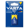 Varta Longlife Power 9V / 6LR61 / E-Block Alkaline Batterij 1 stuk