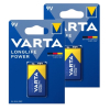 Varta Longlife Power 9V / 6LR61 / E-Block Alkaline Batterij 2 stuks