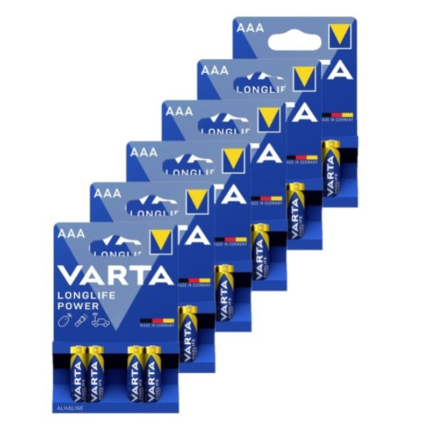 Varta Longlife Power AAA / MN2400 / LR03 Alkaline Batterij 24 stuks  AVA00457 - 1