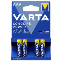 Varta Longlife Power AAA / MN2400 / LR03 Alkaline Batterij (4 stuks)  AVA00182