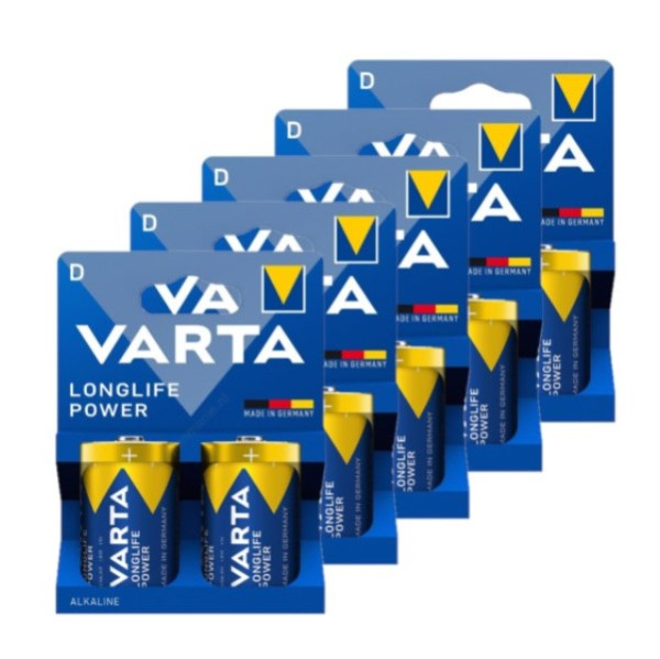 Varta Longlife Power LR20 / D Alkaline Batterij 10 stuks AVA00468 - 1