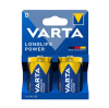 Varta Longlife Power LR20 / D Alkaline Batterij (2 stuks, 16500 mAh)