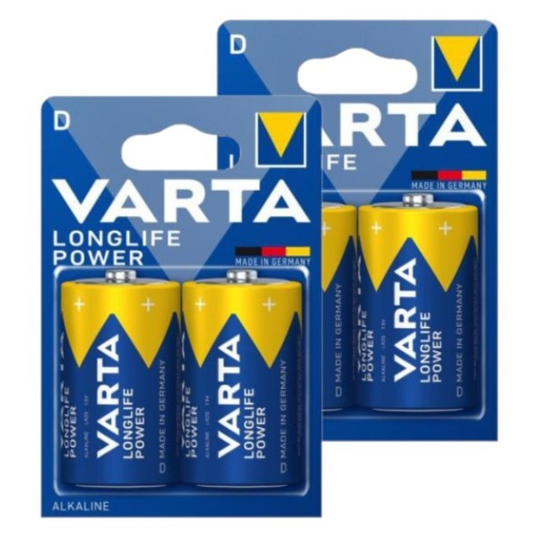 Varta Longlife Power LR20 / D Alkaline Batterij 4 stuks  AVA00488 - 1
