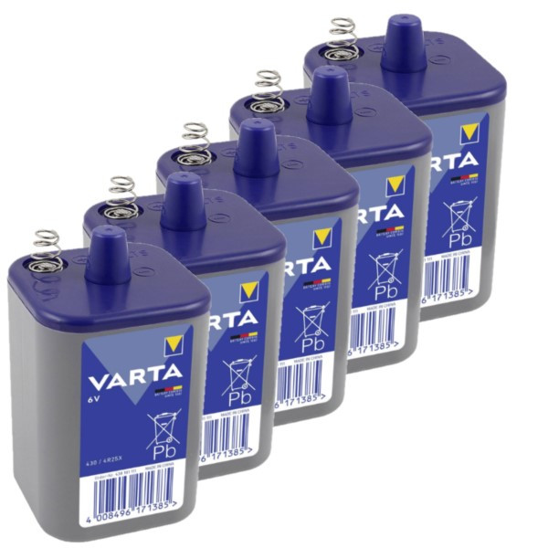 Varta Longlife Zink-kool 4R25X / 4R25 / 430 batterijen (6V, 7.5Ah, 5 stuks)  AVA00649 - 1