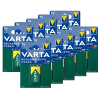 Varta Oplaadbare 9V / E-block / 6HR61 Ni-Mh Batterij (10 stuks, 200 mAh)  AVA00356