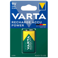 Varta Oplaadbare 9V / E-block / 6HR61 Ni-Mh Batterij (1 stuk, 200 mAh)  AVA00140