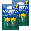 Varta Oplaadbare C / HR14 Ni-Mh Batterijen (4 stuks, 3000 mAh)