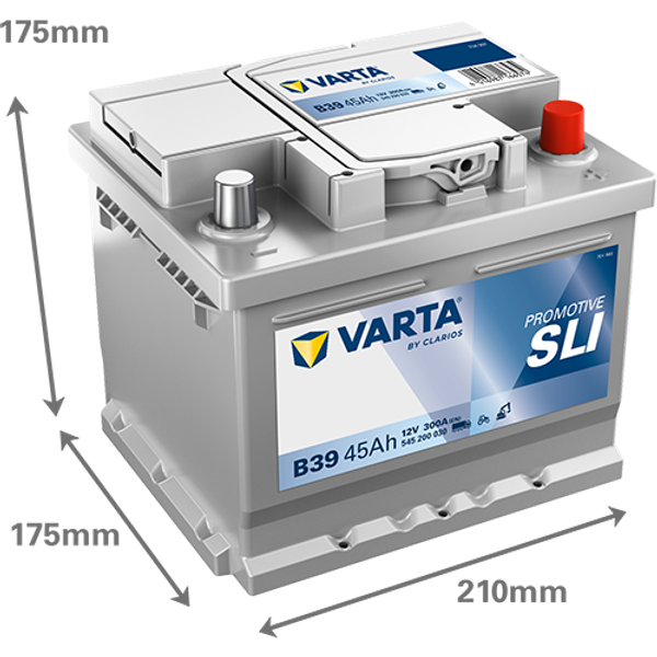 Varta ProMotive SLI B39 / 545 200 030 accu (12V, 45Ah, 300A) AVA00709 - 2