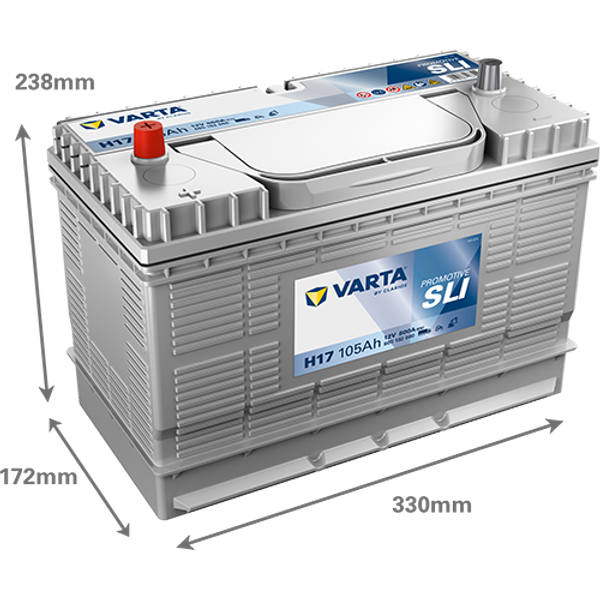 Varta ProMotive SLI H17 / 605 102 080 accu (12V, 105Ah, 800A) AVA00714 - 2