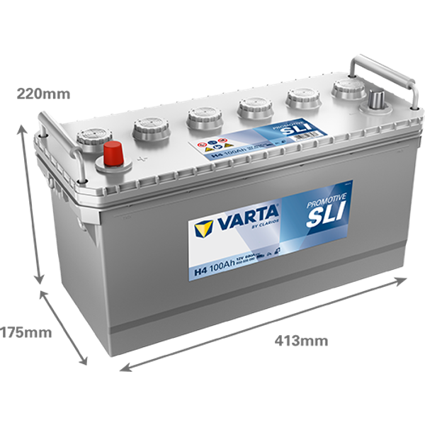 Varta ProMotive SLI H4 / 600 035 060 accu (12V, 100Ah, 600A)  AVA00291 - 2