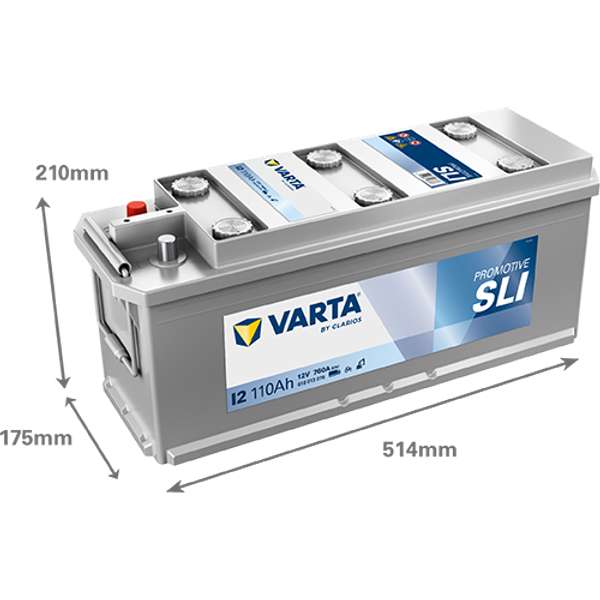 Varta ProMotive SLI I2 / 610 013 076 accu (12V, 110Ah, 760A)  AVA00301 - 2