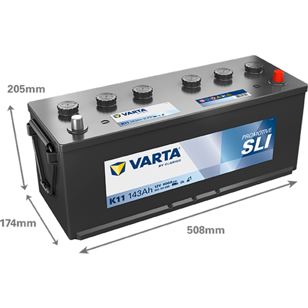 Varta ProMotive SLI K11 / 643 107 090 accu (12V, 143Ah, 900A)  AVA00302 - 2